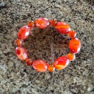 Carnelian Beaded Bracelet